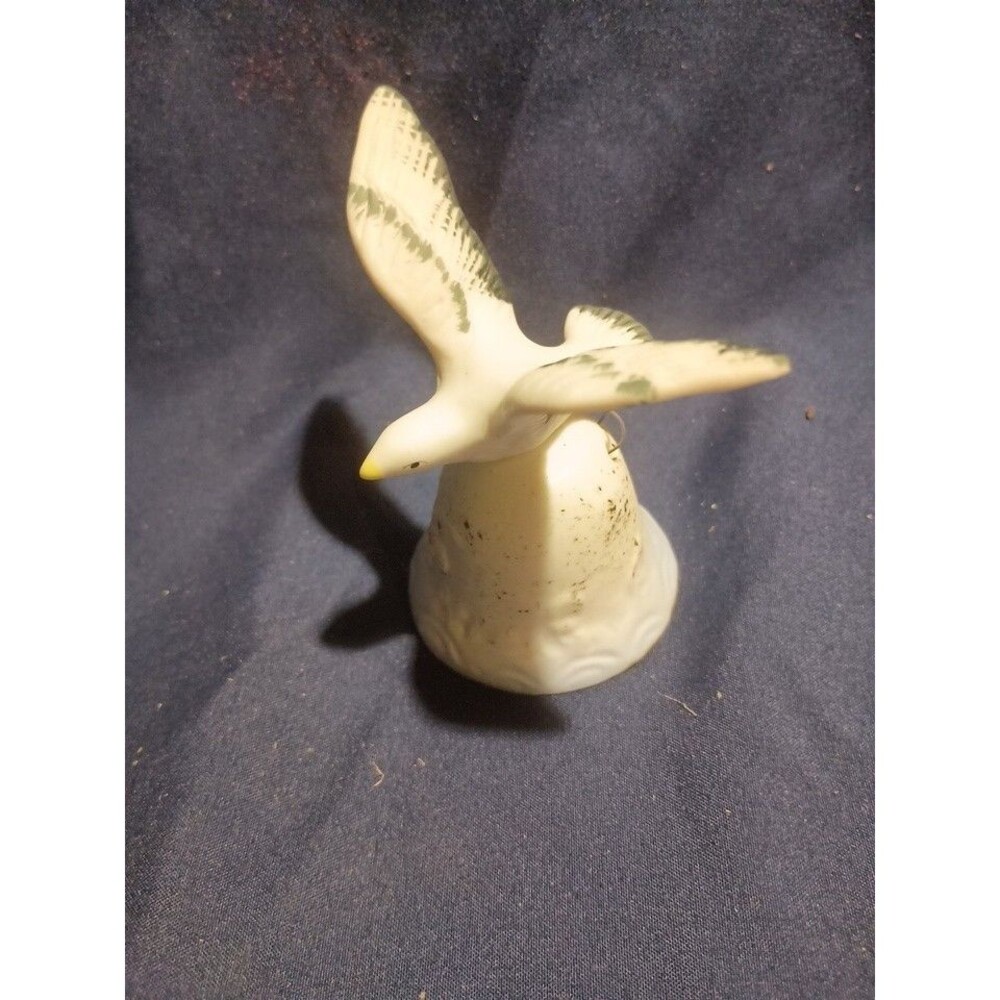 Seagull Flying Over Ocean Home Decor Bell - Hand Painted, Vintage